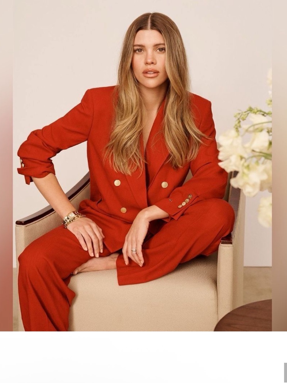 Tommy Hilfiger x Sofia Richie Grainge Women's Double-Breasted Collared Blazer‼️